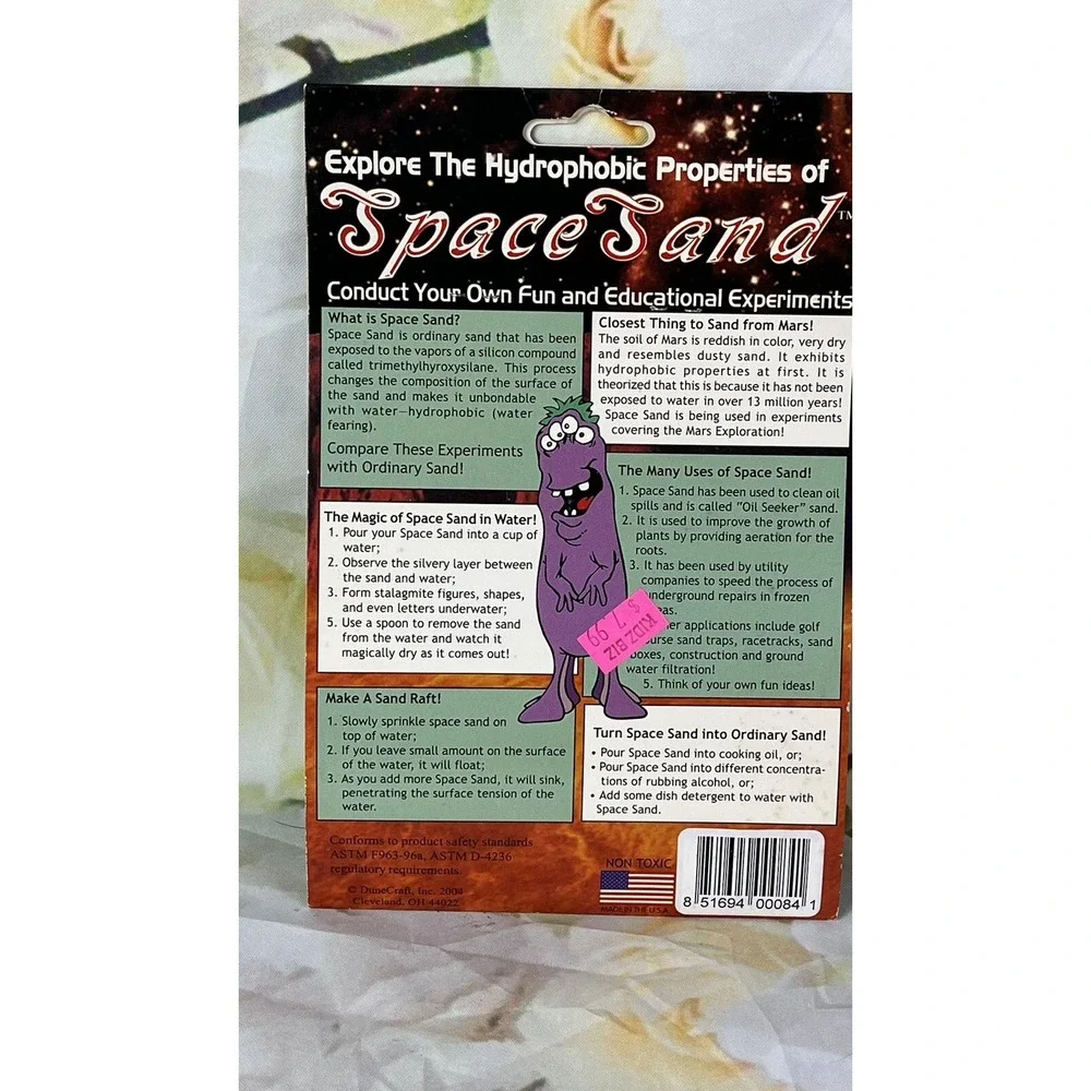 SPACE SAND by Dune Craft TriColor NEW In Package 2004 Vintage Blue Yellow Red